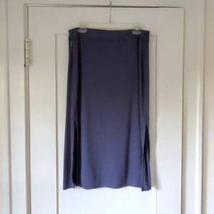 NWOT Icebreaker Yanni Midi Skirt Merino Wool Blend Grey Panther M